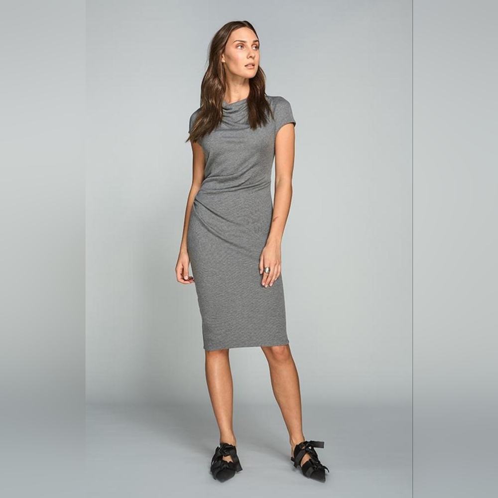 Obakki Fleur Dress Midi Grey Size M